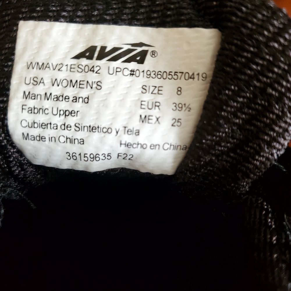 Avia Women's Elevate Athletic Sneakers Work Shoes  Black size 8 - Picture 10 of 10